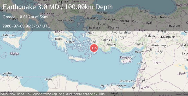 Map of DODECANESE ISLANDS, GREECE