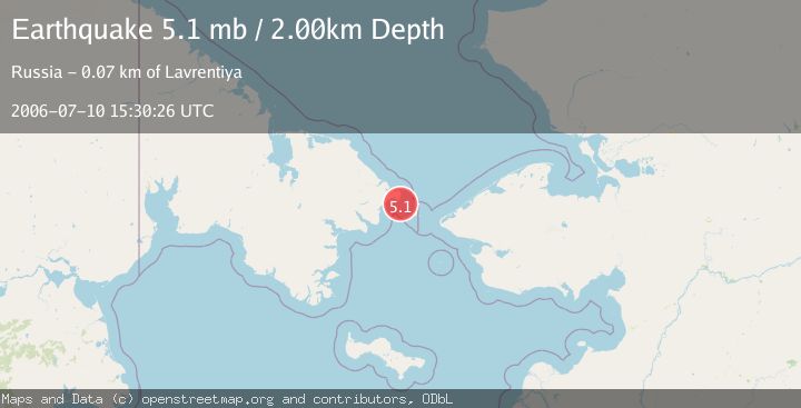 Map of NEAR S COAST OF CHUKOTKA, RUSSIA