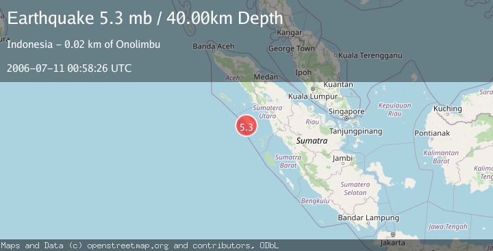 Map of NIAS REGION, INDONESIA