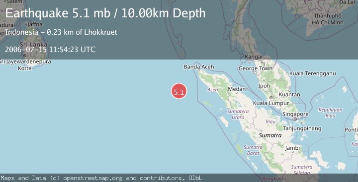 Map of OFF W COAST OF NORTHERN SUMATRA