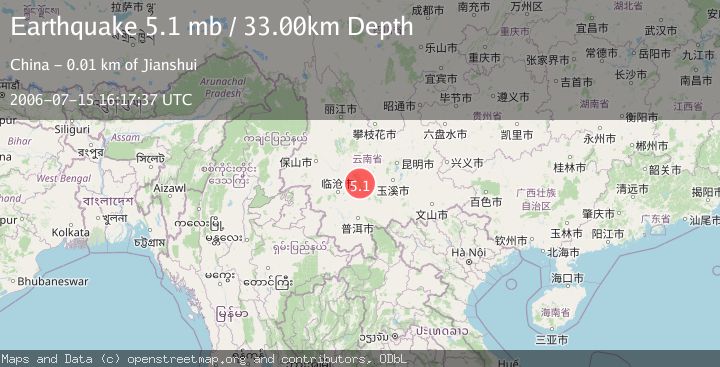 Map of YUNNAN, CHINA