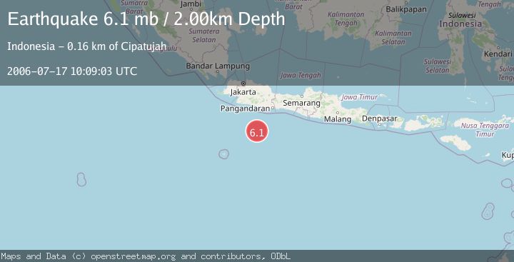 Map of SOUTH OF JAVA, INDONESIA