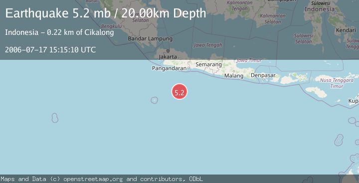 Map of SOUTH OF JAVA, INDONESIA