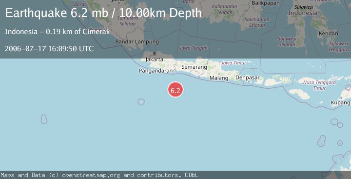 Map of SOUTH OF JAVA, INDONESIA