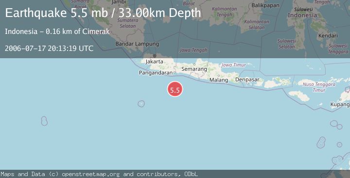Map of SOUTH OF JAVA, INDONESIA
