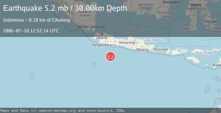Map of SOUTH OF JAVA, INDONESIA