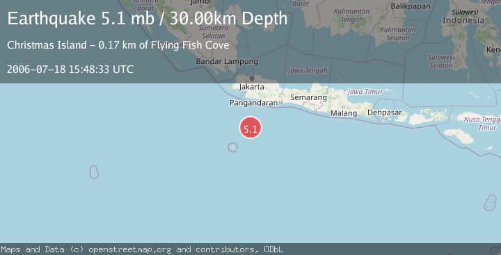 Map of SOUTH OF JAVA, INDONESIA