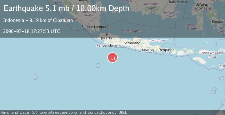 Map of SOUTH OF JAVA, INDONESIA
