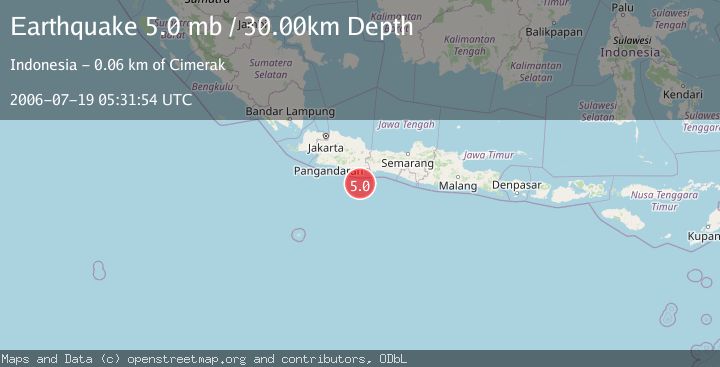 Map of JAVA, INDONESIA