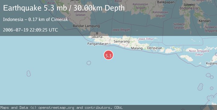 Map of SOUTH OF JAVA, INDONESIA