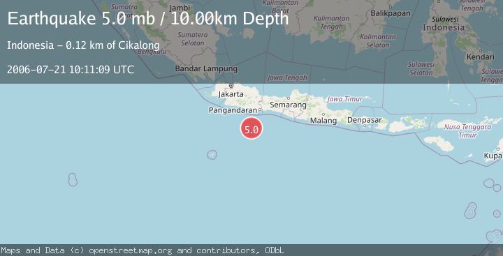 Map of JAVA, INDONESIA