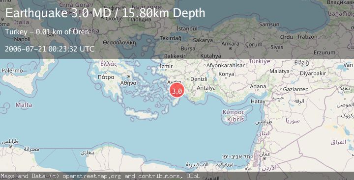 Map of DODECANESE ISLANDS, GREECE