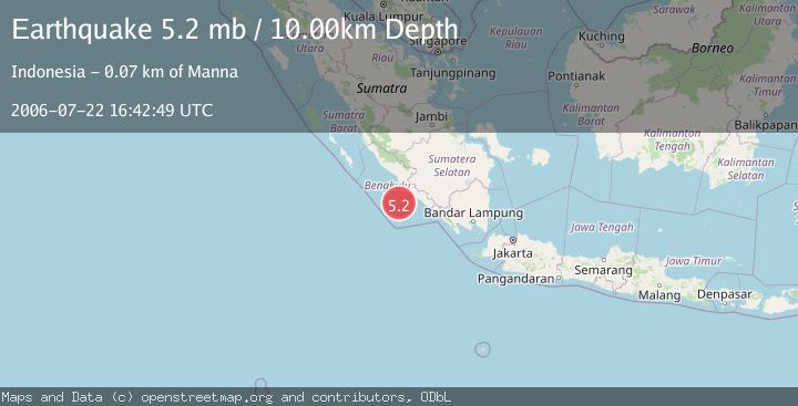 Map of SOUTHERN SUMATRA, INDONESIA