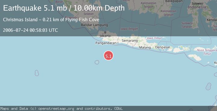 Map of SOUTH OF JAVA, INDONESIA