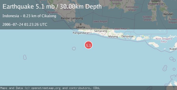 Map of SOUTH OF JAVA, INDONESIA