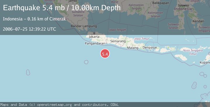 Map of SOUTH OF JAVA, INDONESIA