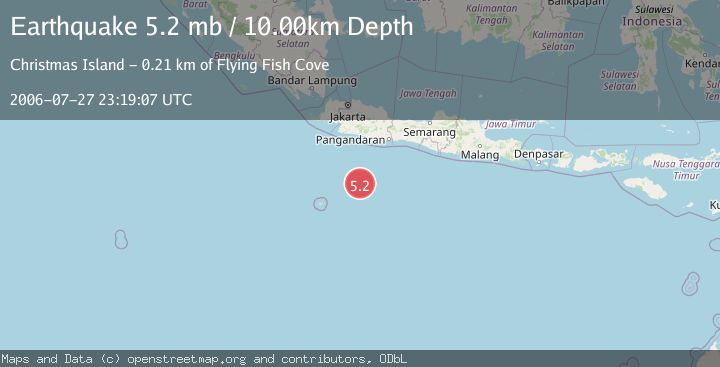 Map of SOUTH OF JAVA, INDONESIA