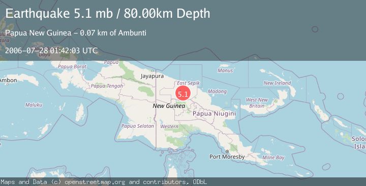 Map of NEW GUINEA, PAPUA NEW GUINEA