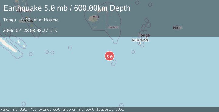 Map of SOUTH OF FIJI ISLANDS
