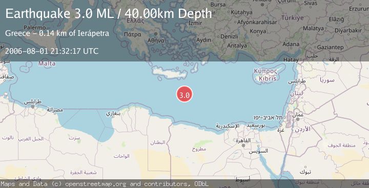 Map of EASTERN MEDITERRANEAN SEA