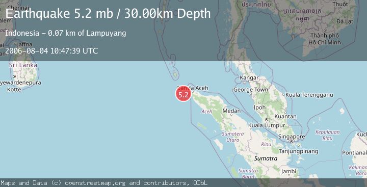 Map of NORTHERN SUMATRA, INDONESIA
