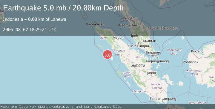 Map of NIAS REGION, INDONESIA