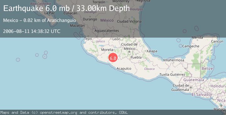 Map of MICHOACAN, MEXICO