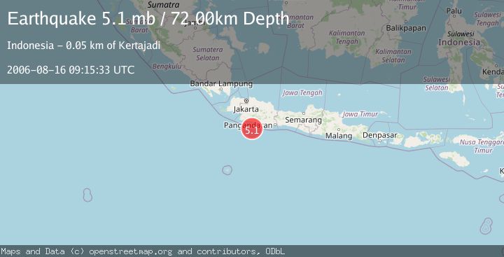 Map of JAVA, INDONESIA