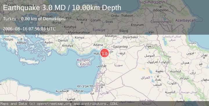 Map of TURKEY-SYRIA BORDER REGION