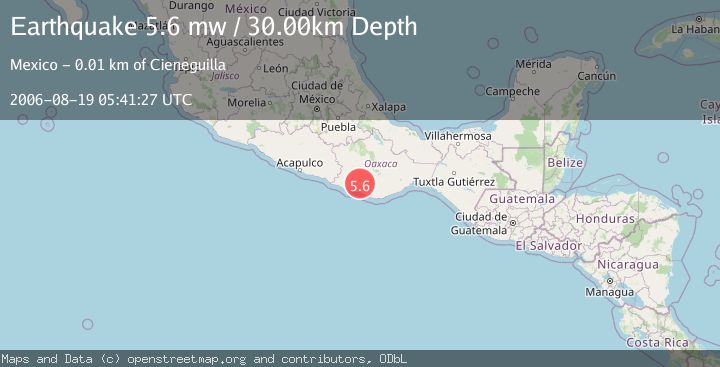 Map of OAXACA, MEXICO