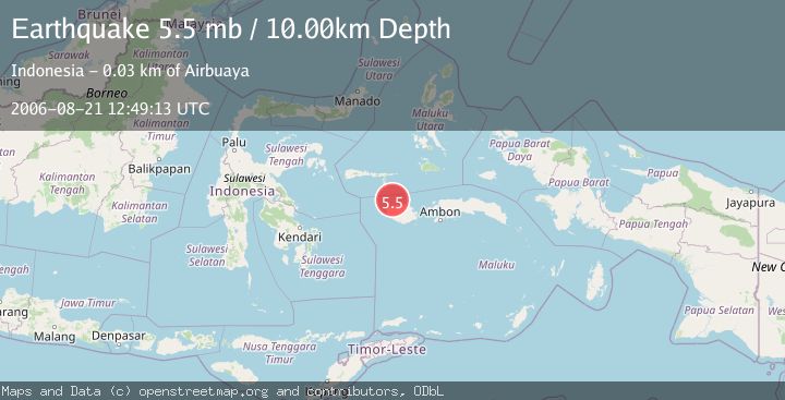 Map of CERAM SEA, INDONESIA