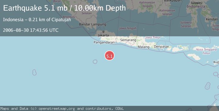 Map of SOUTH OF JAVA, INDONESIA