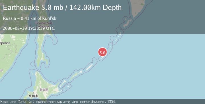 Map of KURIL ISLANDS