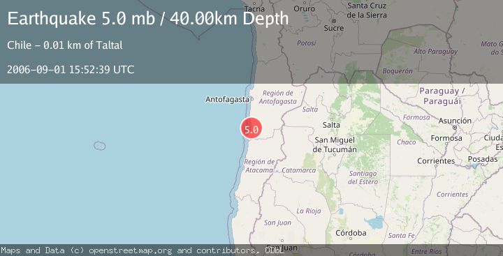 Map of ANTOFAGASTA, CHILE