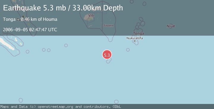 Map of SOUTH OF FIJI ISLANDS