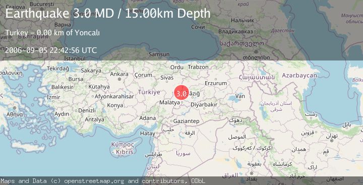 Map of EASTERN TURKEY
