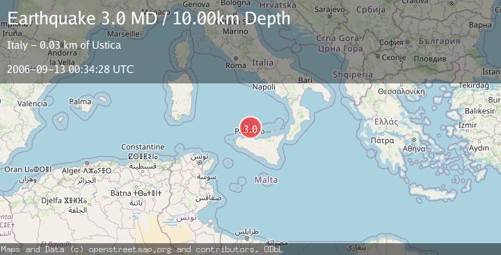 Map of SICILY, ITALY