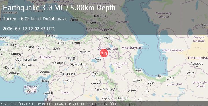 Map of TURKEY-IRAN BORDER REGION
