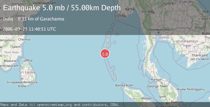 Map of ANDAMAN ISLANDS, INDIA REGION