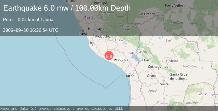 Map of SOUTHERN PERU