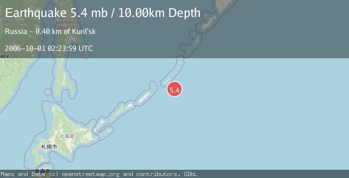 Map of KURIL ISLANDS