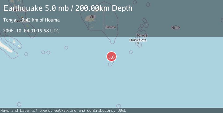 Map of SOUTH OF FIJI ISLANDS