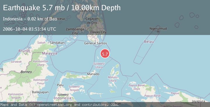 Map of KEPULAUAN TALAUD, INDONESIA