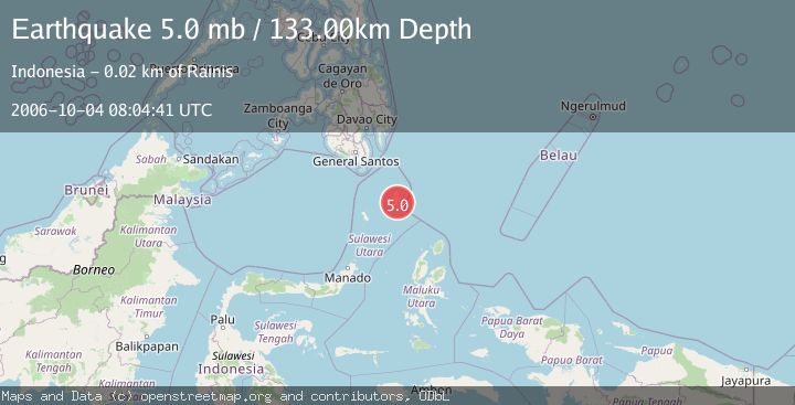 Map of KEPULAUAN TALAUD, INDONESIA