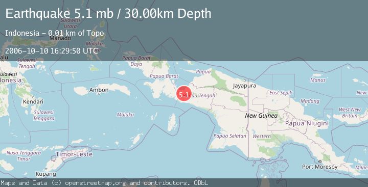 Map of PAPUA, INDONESIA