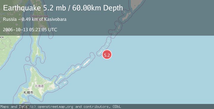 Map of KURIL ISLANDS
