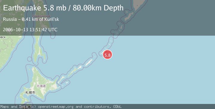 Map of KURIL ISLANDS