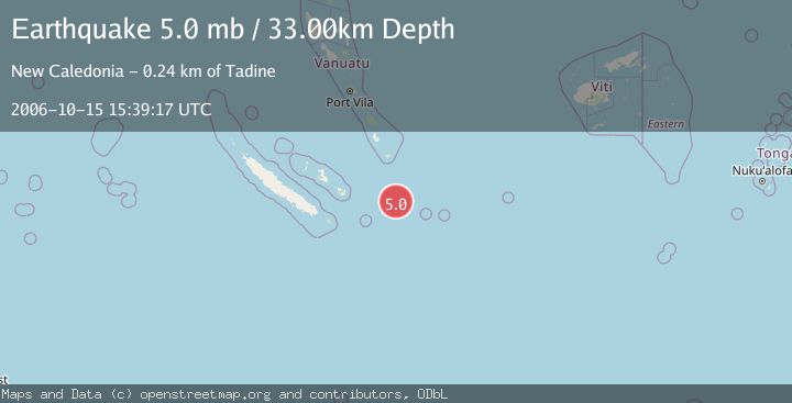 Map of SOUTHEAST OF LOYALTY ISLANDS
