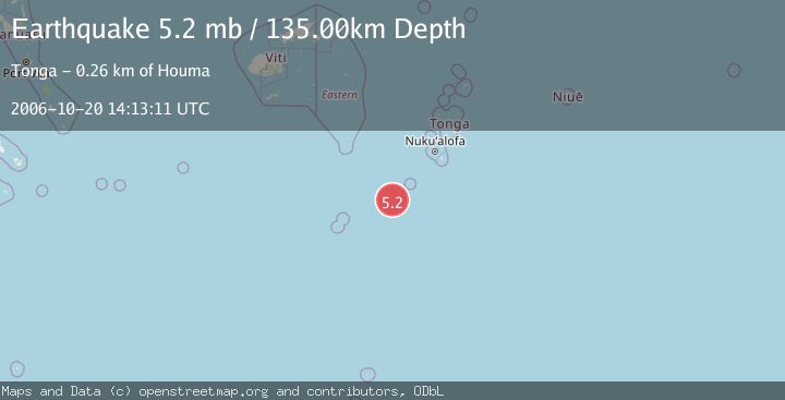 Map of SOUTH OF FIJI ISLANDS