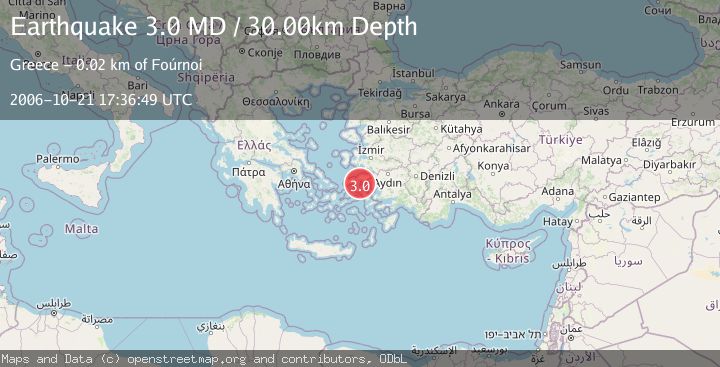 Map of DODECANESE ISLANDS, GREECE